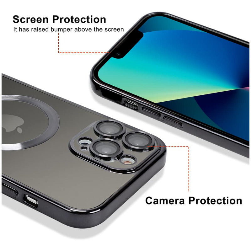 ESTUCHE PROTECTOR FLEXIBLE MAGNETICO QI PARA IPHONE 15 PRO