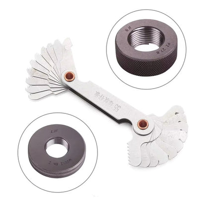 MEDIDOR CALIBRADOR ROSCA TORNILLO TORNO 20 CUCHILLAS 55°