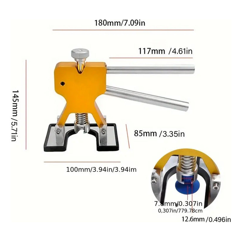 KIT HERRAMIENTA REPARACION ABOLLADURAS GOLPES CARRO VEHICULO