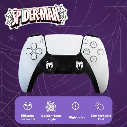 2X PROTECTOR SILICONA JOYSTICK SPIDERMAN LOGO 2011 NEGRO NEGRO