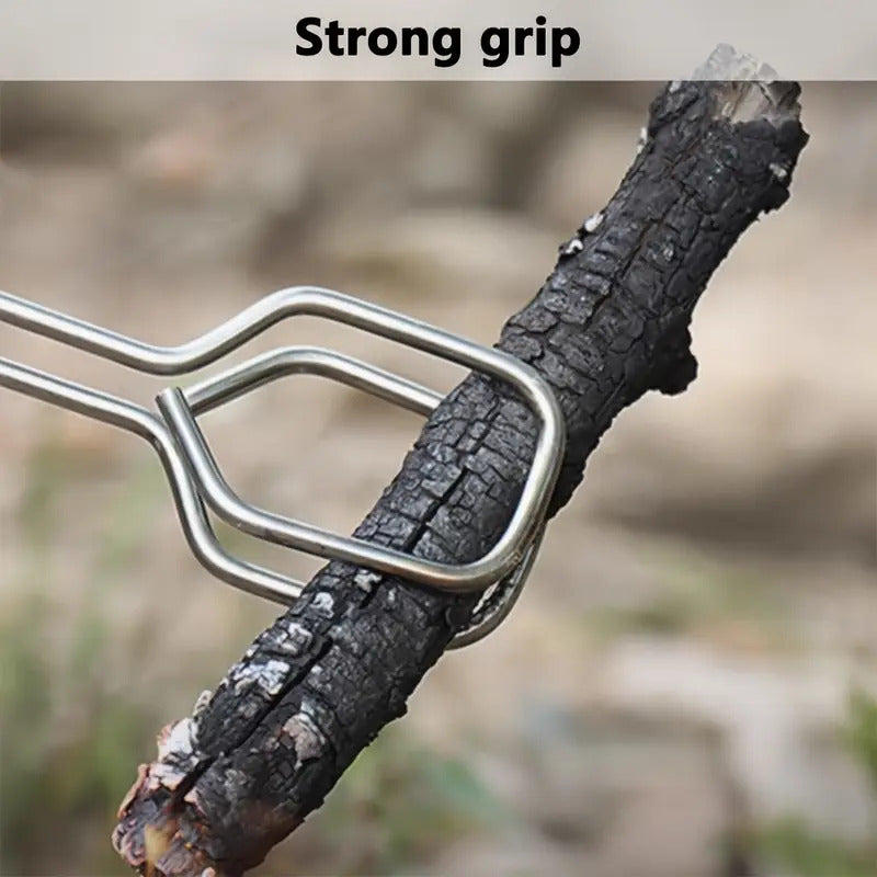 PINZAS EXTRALARGAS BBQ CARBON ACERO INOXIDABLE 30CMS PLATEADO