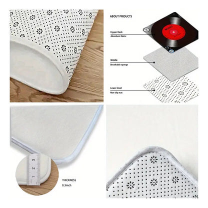 TAPETE ENTRADA TOCADISCOS CASA BAÑO COCINA ALCOBA ADORNO 60 CM 40 CM TOCADISCOS NEGRO/ROJO