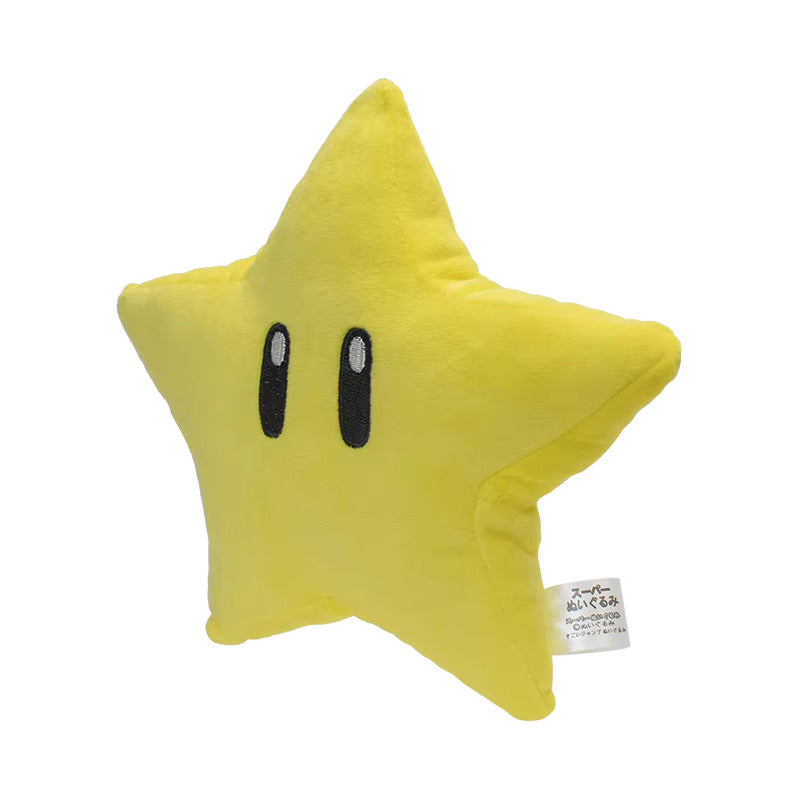 ALMOHADA PELUCHE SUPER STAR MARIO BROS NIÑO NIÑA JUGUETE AMARILLO
