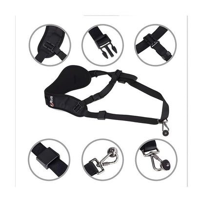 CORREA AJUSTABLE HOMBRO CAMARA DSLR PROFESIONAL ROSCA 1/4 NEGRO HOMBRO