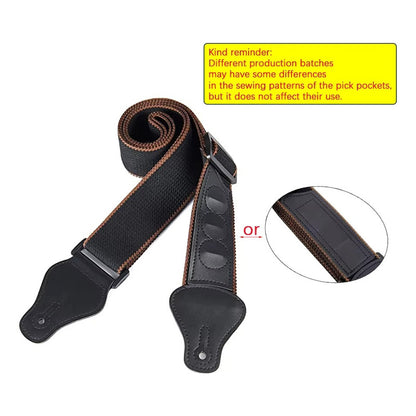 KIT SET CORREA GUITARRA 4 PUAS PICKS NEGRO NEGRO KIT 7 UNIDADES