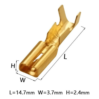 10X CONECTOR ENCRIMPADO 2.8 HEMBRA 16MM CONEXION ELECTRICO COBRE