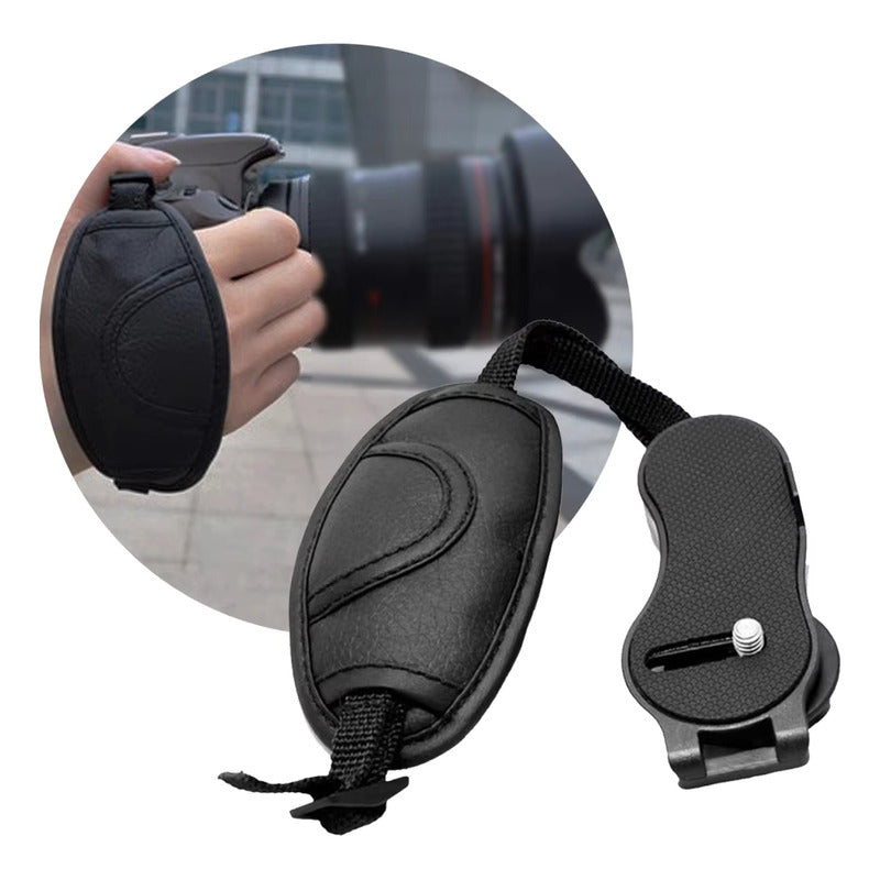 CORREA MANO AJUSTABLE CAMARA DSLR NIKON CANON SONY NEGRO CORREA MANO