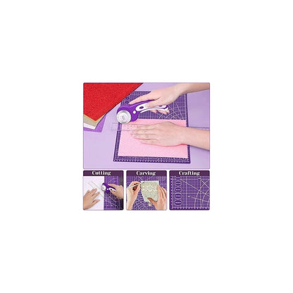 TAPETE CORTE A4 PAPEL MANUALIDADES BISUTERÍA ALFOMBRILLA VIOLETA OSCURO