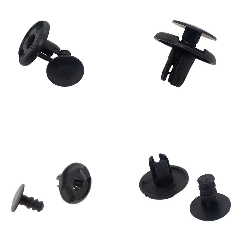 10X PIN PLÁSTICO CLIP REMACHE AJUSTE CARRO RETENEDOR MOTOR NEGRO