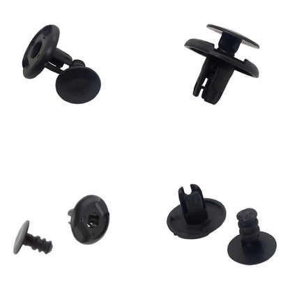 10X PIN PLÁSTICO CLIP REMACHE AJUSTE CARRO RETENEDOR MOTOR NEGRO