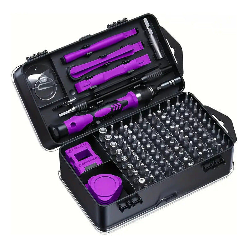 JUEGO SET DESTORNILLADORES 115 EN 1 MAGNÉTICO MULTIFUNCIONAL