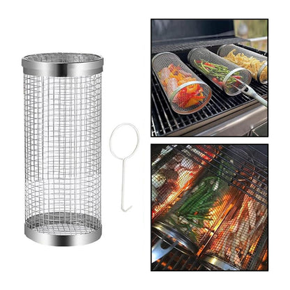 CANASTA REJILLA PARRILLA ASADO BBQ MULTIFUNCIONAL ACERO INOX