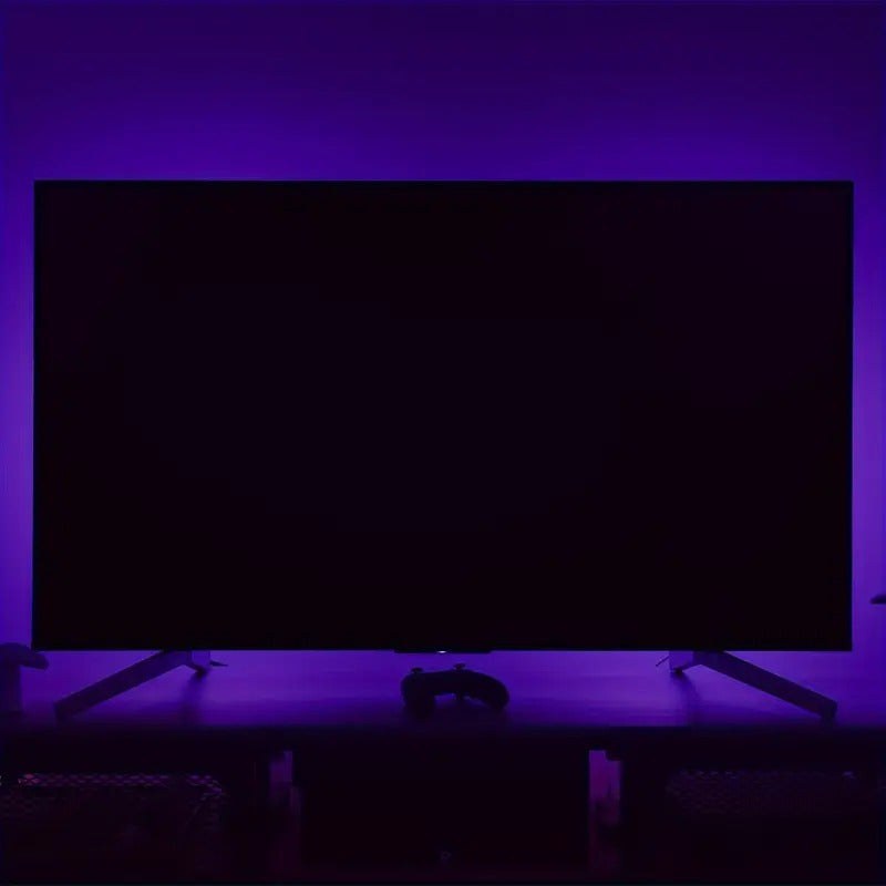 LUZ LED FLEXIBLE ADHESIVA 5MTS PÚRPURA AZUL USB SWITCH ON PÚRPURA 5V