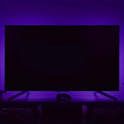 LUZ LED FLEXIBLE ADHESIVA 5MTS PÚRPURA AZUL USB SWITCH ON PÚRPURA 5V