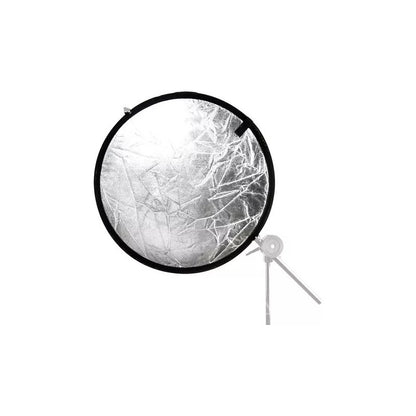 REFLECTOR PLEGABLE FOTOGRAFÍA 24 PULGADAS BLANCO Y PLATEADO BLANCO Y PLATEADO