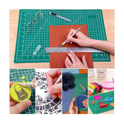 TAPETE CORTE A3 VERDE PAPEL MANUALIDADES BISUTERÍA VERDE MUSGO