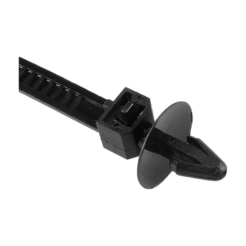 5X PIN CLIP PLÁSTICO REMACHE ABRAZADERA AJUSTE CARRO CABLES NEGRO