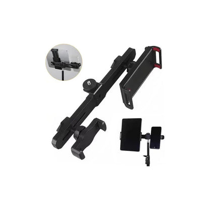 BASE SOPORTE UNIVERSAL DOBLE TABLET CELULAR ROSCA 1/4 TRIPOD NEGRO