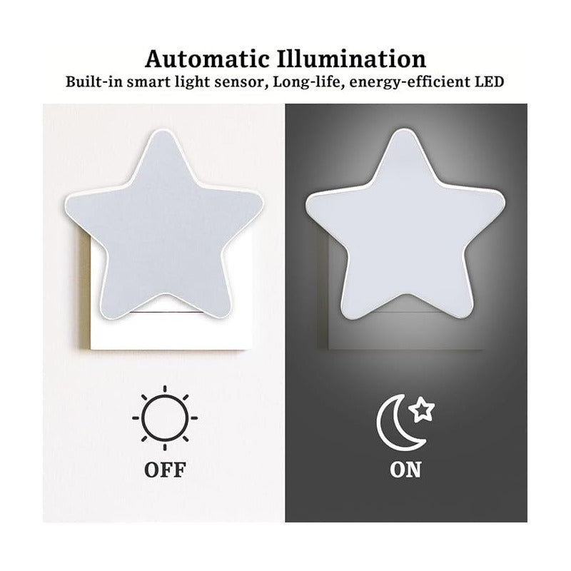 LUZ LED NOCTURNA NIÑOS SENSOR CONTROL PARED ALCOBA BLANCO 110V BLANCO