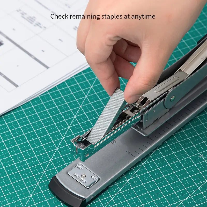 GRAPADORA BRAZO LARGO 12 PULGADAS DOCUMENTOS LIBROS REVISTAS GRIS OSCURO