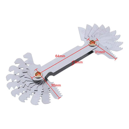 MEDIDOR CALIBRADOR ROSCA TORNILLO TORNO 20 CUCHILLAS 55°