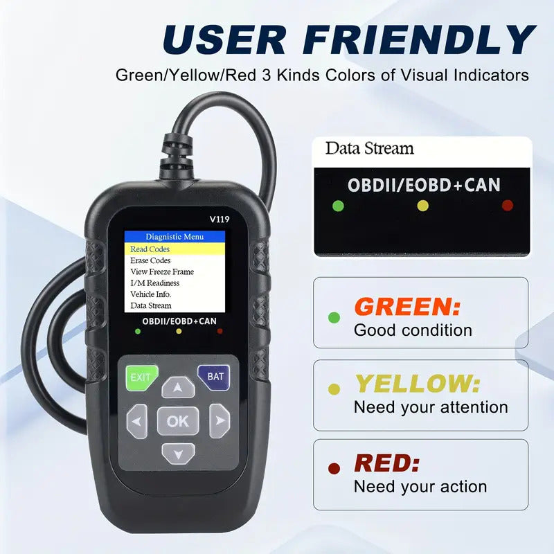 ESCÁNER OBD2 AUTO VEHÍCULO LECTOR CÓDIGOS MOTOR DIAGNÓSTICO