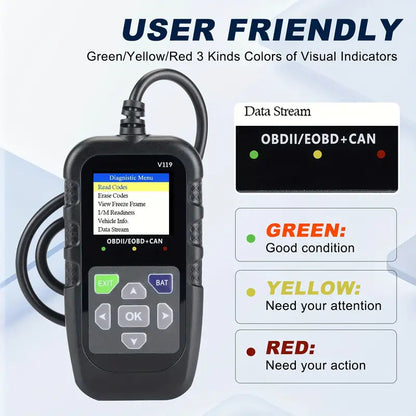 ESCÁNER OBD2 AUTO VEHÍCULO LECTOR CÓDIGOS MOTOR DIAGNÓSTICO