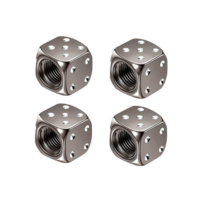 JUEGO TAPA VÁLVULA AIRE NEUMÁTICO LLANTA DADOS ALUMINIO