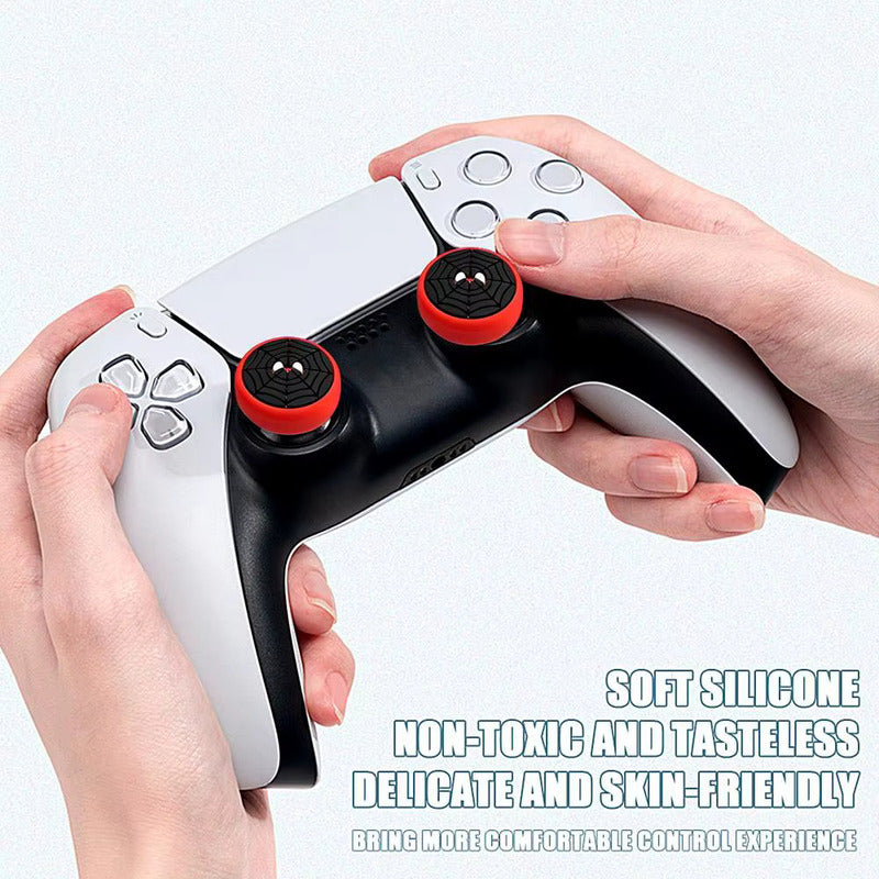 2X PROTECTOR SILICONA SPIDERMAN JOYSTICK PARA SWITCH XBOX PS ROJO