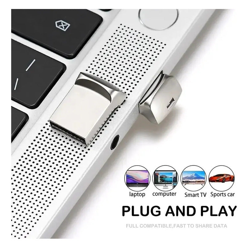 MEMORIA USB ULTRA SMALL SLIM 64GB METÁLICA WINDOWS MAC PC