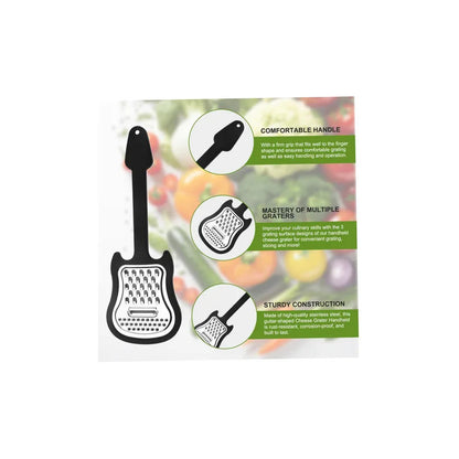 RALLADOR QUESO 3 EN 1 ACERO INOXIDABLE GUITARRA ELÉCTRICA NEGRO