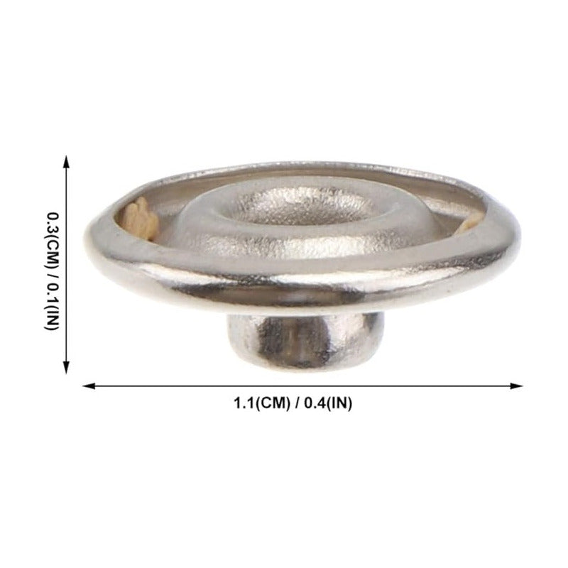 10X BOTONES PRESIÓN METÁLICOS 95MM ROPA JEAN BEBÉ MANUALIDAD PLATEADO BOTONES PRESION METAL