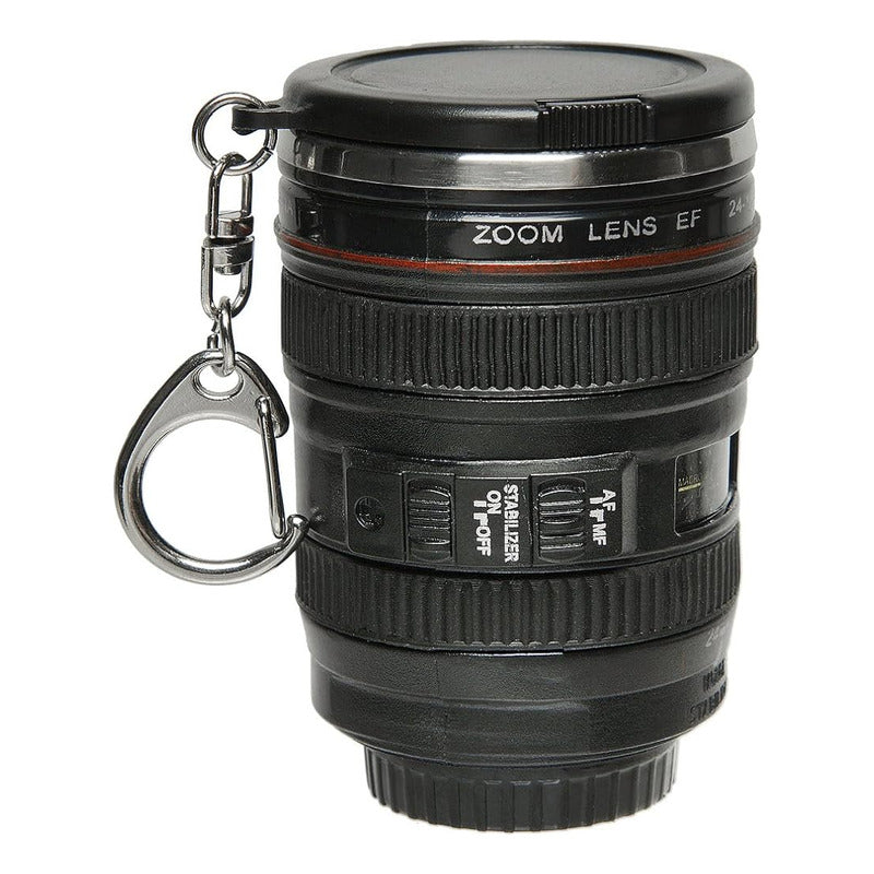 LLAVERO TIPO LENTE CANON EF 24-105MM REGALO FOTOGRAFIA FOTO NEGRO
