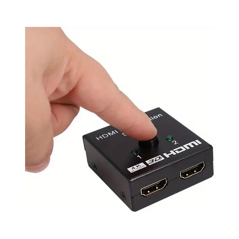 SPLITTER DIVISOR SEÑAL 2 EN 1 HDMI 4K 60HZ CONSOLA TV LAPTOP