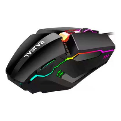 MOUSE GAMER USB ÓPTICO LED RGB MULTICOLOR BOTÓN DPI 800-1600 NEGRO RGB