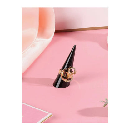 EXHIBIDOR ANILLOS FOTOGRAFÍA JOYERÍA ACRÍLICO NEGRO NEGRO