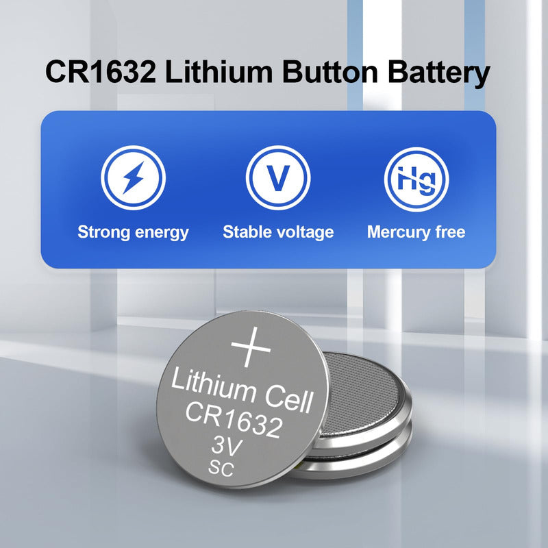 2X PILA BATERÍA BOTÓN CR1632 LITIO 3V ECR1632 BR1632 LM1632