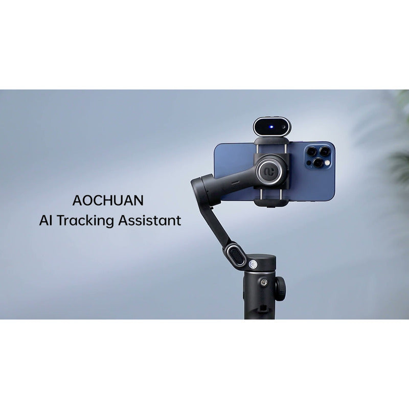 GIMBAL AOCHUAN SMART XE SEGUIMIENTO AI 3 EJES CELULAR NEGRO