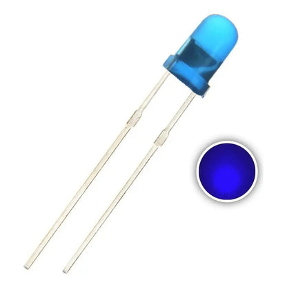 10X LUZ LED DIODO 3MM AZUL 20MA 3-3.2V 6000-7000MCD 3.0-3.2 AZUL