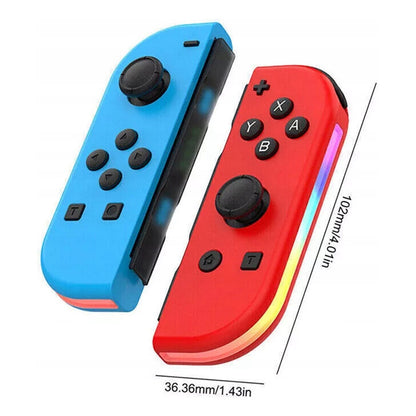 CONTROL MANDO INALÁMBRICO PARA NINTENDO SWITCH JOY-CON AZUL / ROJO | LED