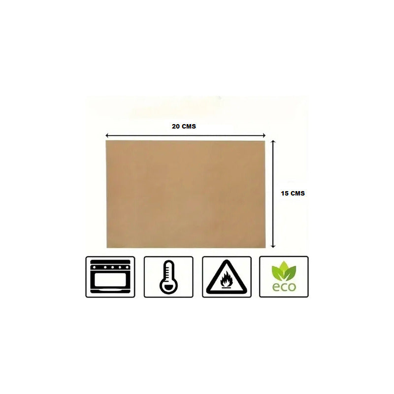 HOJA TEFLÓN 20X15 CMS SUBLIMACIÓN COCINA PLANCHA CALOR HORNO MARRÓN CLARO
