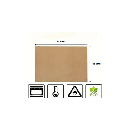 HOJA TEFLÓN 20X15 CMS SUBLIMACIÓN COCINA PLANCHA CALOR HORNO MARRÓN CLARO