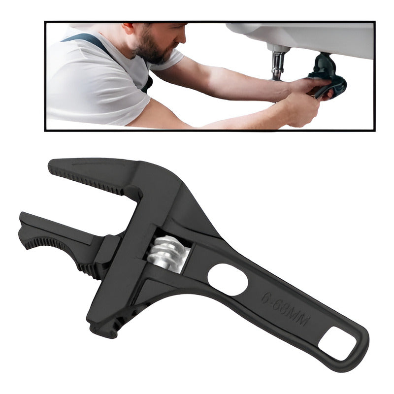 LLAVE UNIVERSAL TUBO CAÑERIA 6MM-68MM REPARACIÓN HOGAR NEGRO