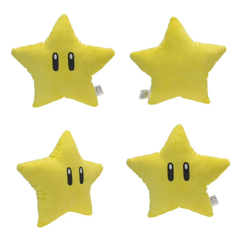 ALMOHADA PELUCHE SUPER STAR MARIO BROS NIÑO NIÑA JUGUETE AMARILLO