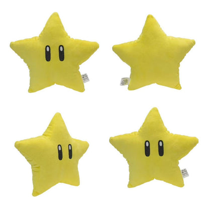 ALMOHADA PELUCHE SUPER STAR MARIO BROS NIÑO NIÑA JUGUETE AMARILLO