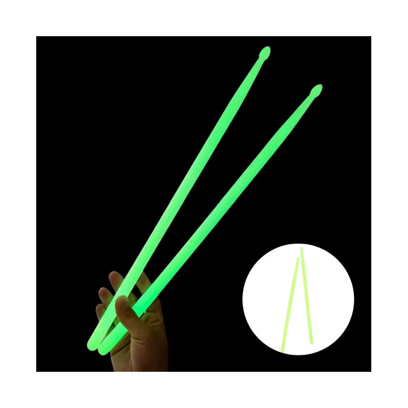 BAQUETAS 5A FLUORESCENTES VERDE BATERÍA PERCUSIÓN LIVE VIDEO VERDE LIMA 5A