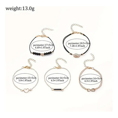 SET RELOJ MUJER LUJO 5 PULSERAS ANÁLOGO CORAL BRILLANTE NEGRO CORAL CLARO NEGRO