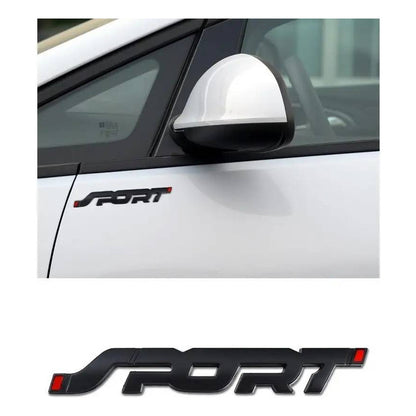 EMBLEMA SPORT METAL 3D ADHESIVO VEHÍCULO INSIGNIA LUJO CARRO