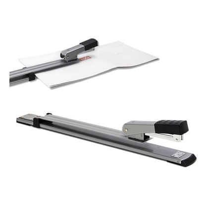 GRAPADORA BRAZO LARGO 12 PULGADAS DOCUMENTOS LIBROS REVISTAS GRIS OSCURO