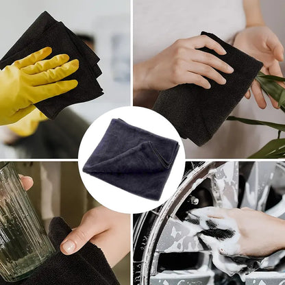 PAÑO TOALLA LIMPIEZA MULTIUSOS MICROFIBRA SUPERABSORBENTE NEGRO